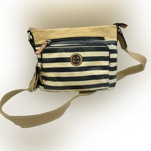 🌺Giani Bernini Canvas Stripe Handbag Crossbody🌸🌺